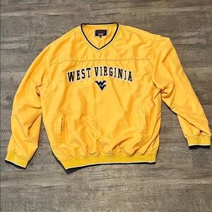 Colosseum West Virginia Mountaineers V-neck pullover windbreaker.